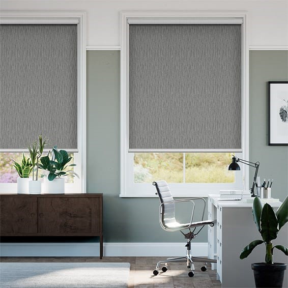 Electric Static Blackout Pebble  Roller Blind