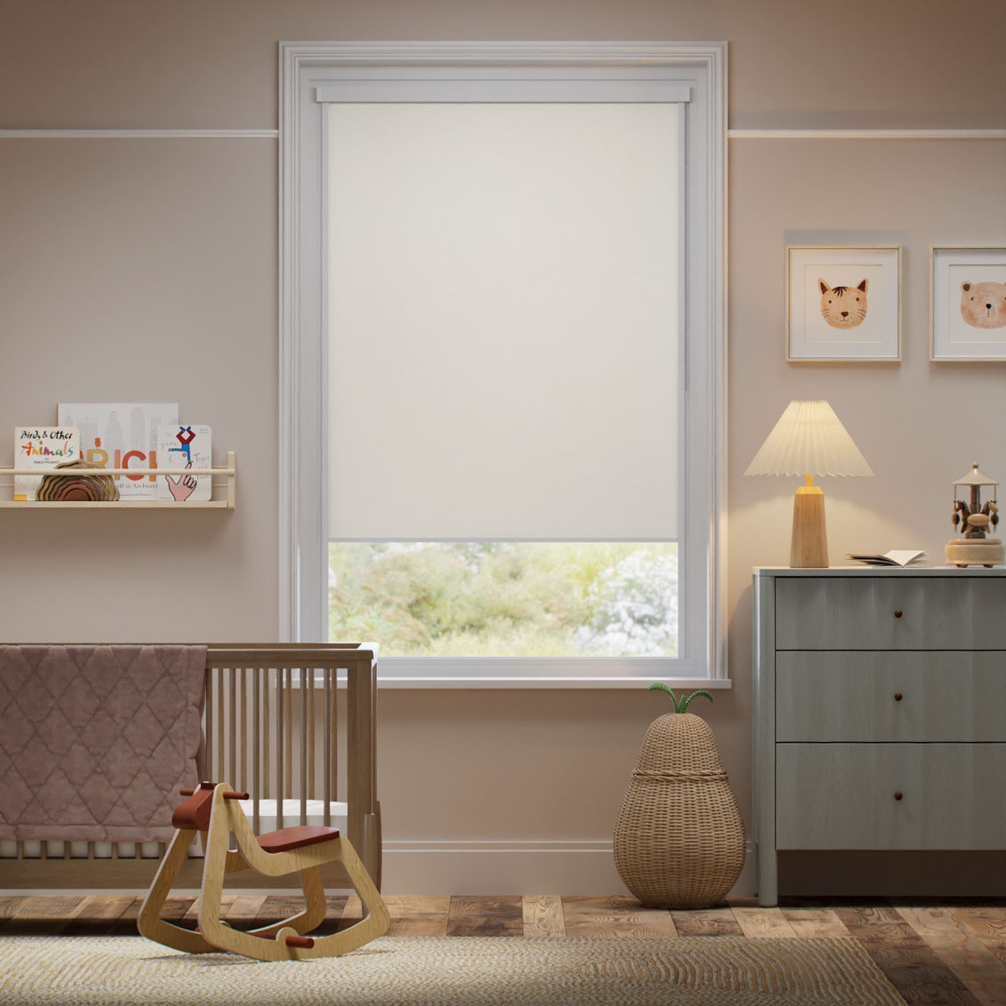 Stick On Sevilla Blackout Antique Cream Roller Blind