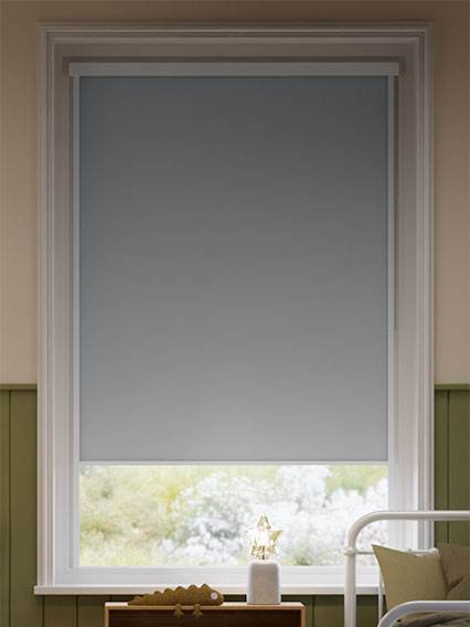 Stick On Sevilla Blackout Blue Grey Stick On Blackout Roller Blind thumbnail image