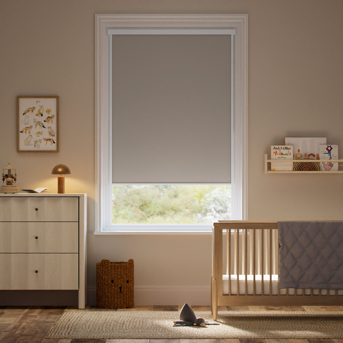 Stick On Sevilla Blackout Stone Roller Blind