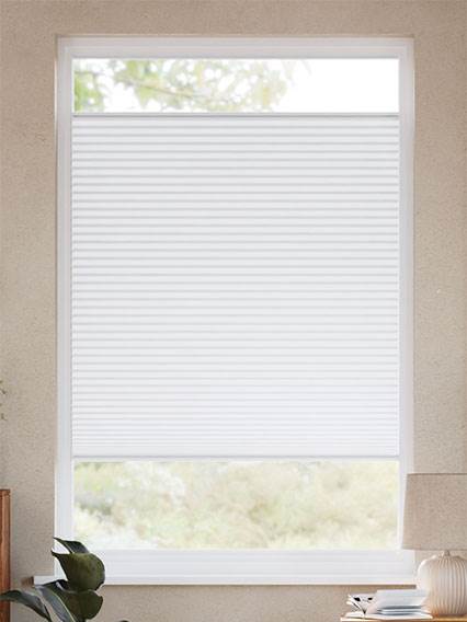 Stick On DuoShade Cloud White Stick On Pleated Blind thumbnail image