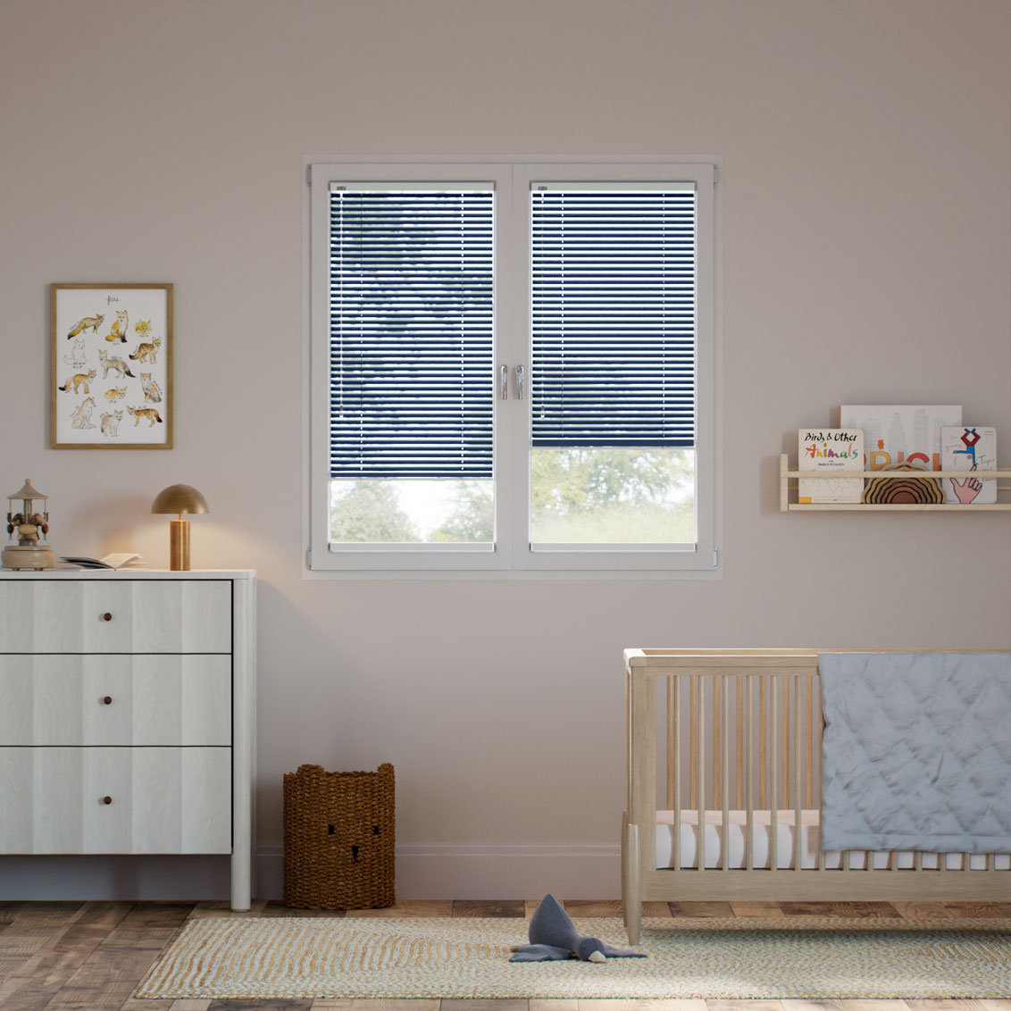 Stick On Essence Imperial Blue Venetian Blind - 25mm Slat