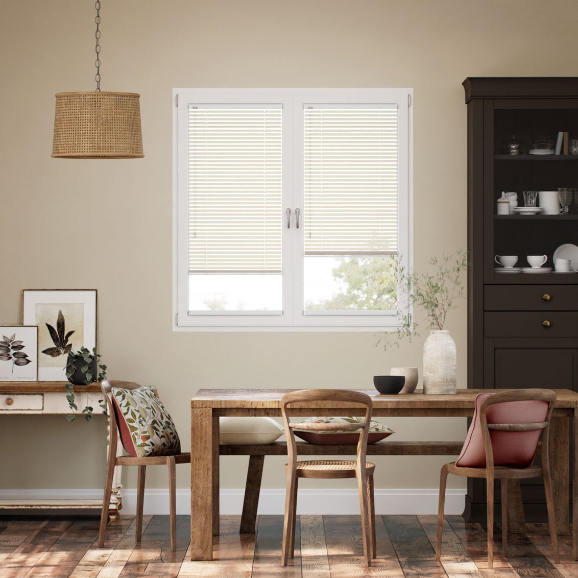 Stick On Essence Oatmeal Venetian Blind - 25mm Slat