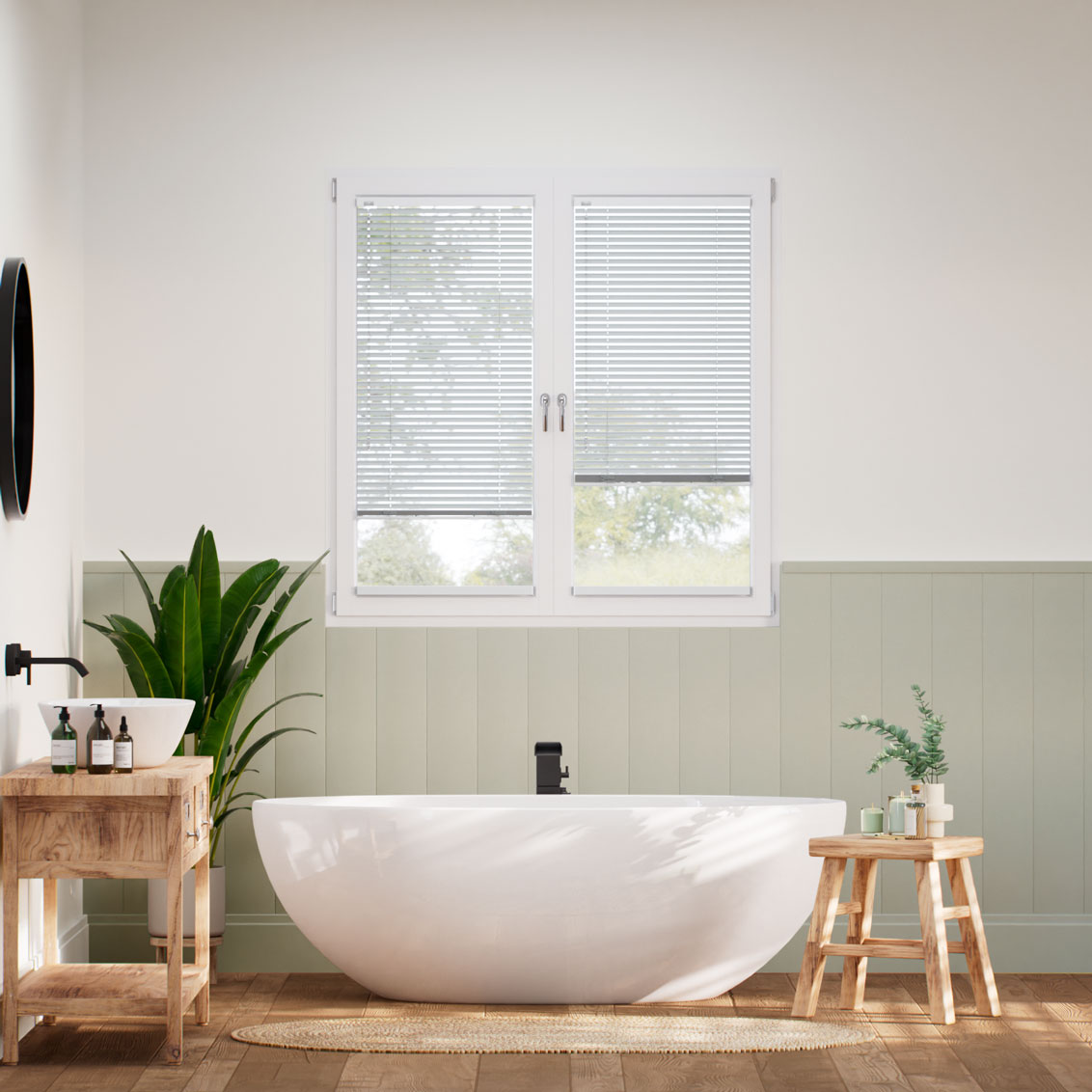 Stick On Essence Silver Grey Venetian Blind - 25mm Slat