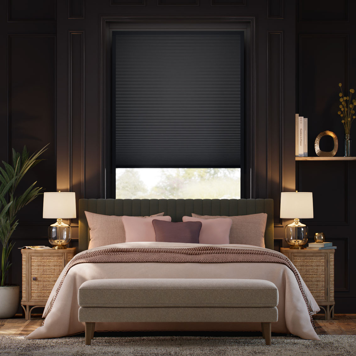 Stick On MaxShade Complete Blackout Charcoal Thermal Blind