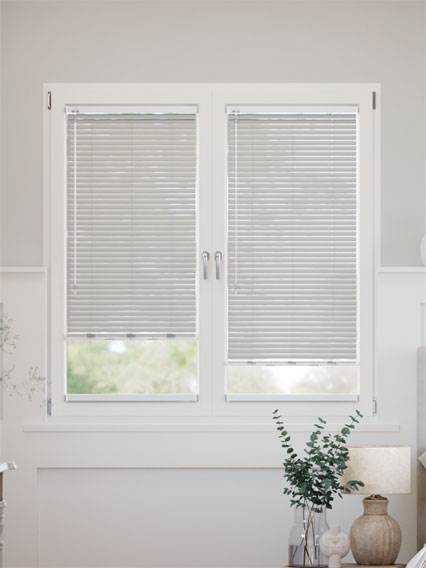 Stick On L-Shaped Oscar Matte Light Grey Stick On L-Shaped Venetian Blind thumbnail image