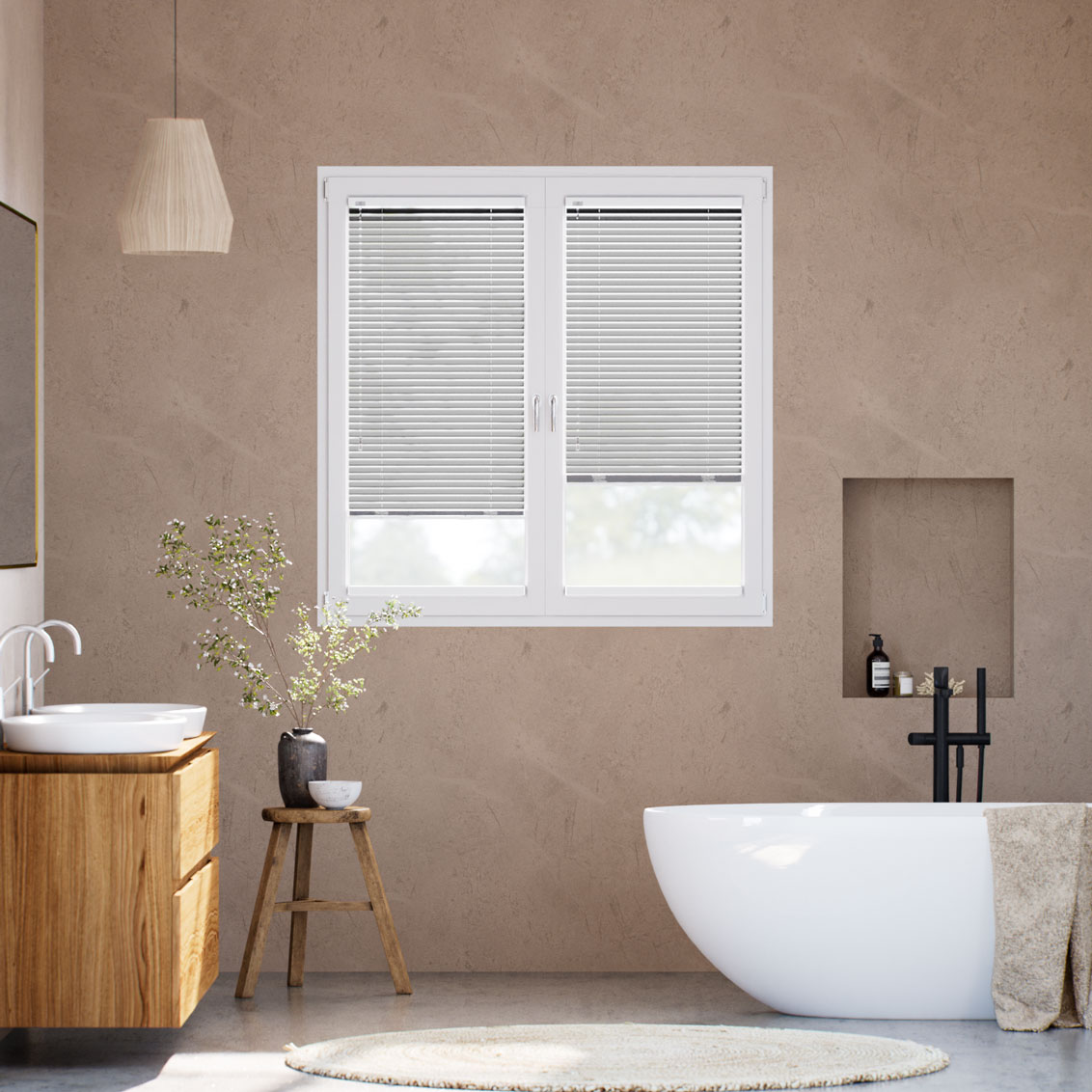 Stick On Spirit Mirror Venetian Blind - 25mm Slat