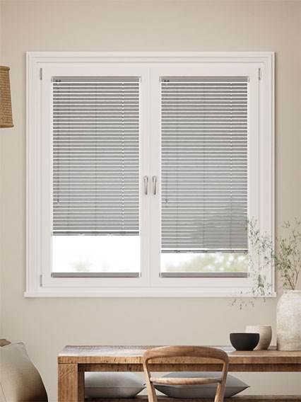 Stick On L-Shaped Studio Brushed Pewter Stick On L-Shaped Venetian Blind thumbnail image