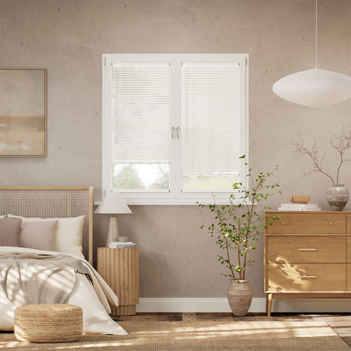 Stick On Studio Cornish Cream L-Shaped Venetian Blind - 25mm Slat