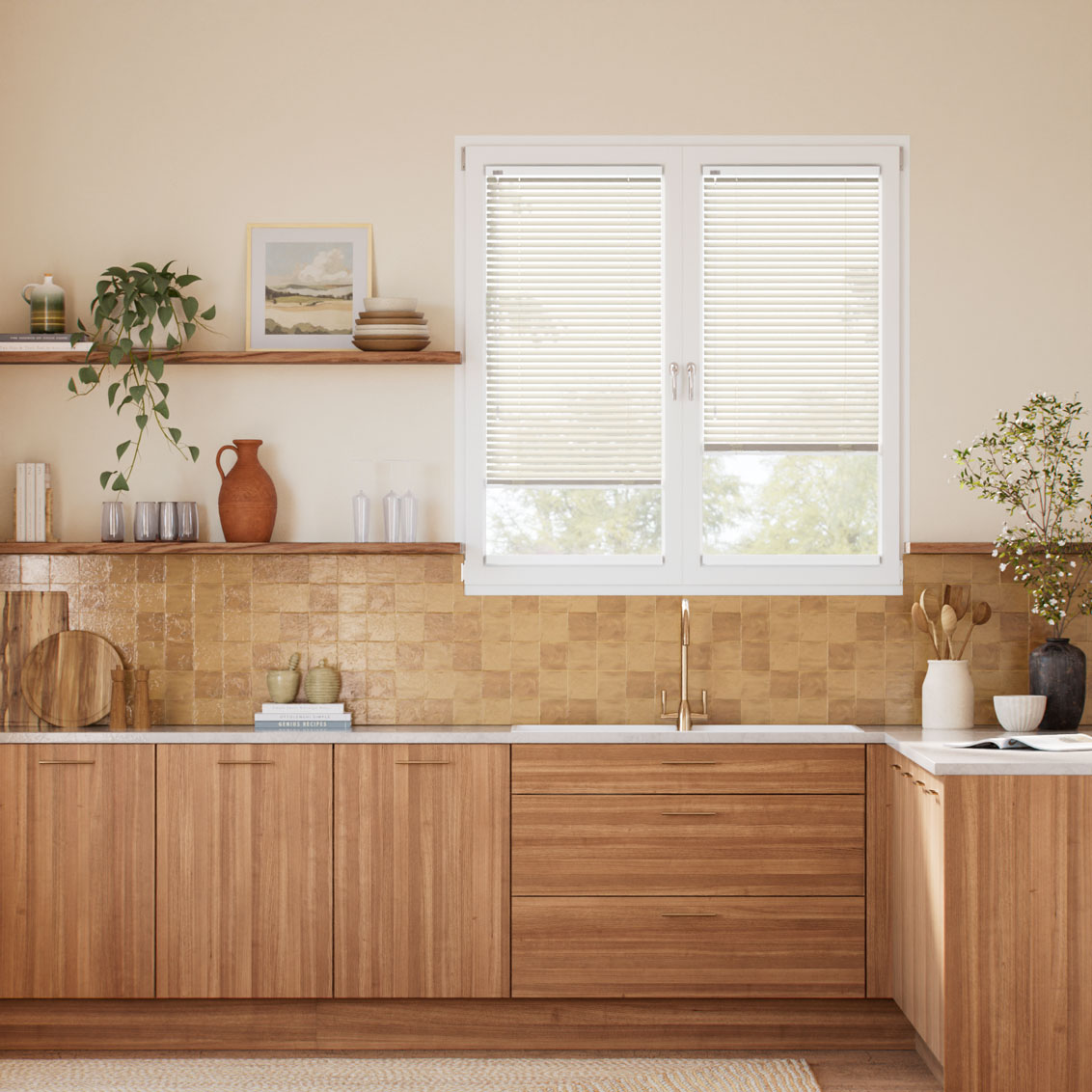 Stick On Studio Cornish Cream Venetian Blind - 25mm Slat