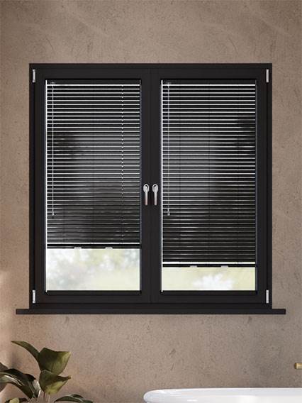 Stick On L-Shaped Studio Jet Black Stick On L-Shaped Venetian Blind thumbnail image