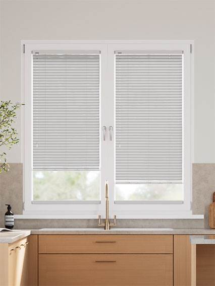 Stick On L-Shaped Studio Pebble Grey Stick On L-Shaped Venetian Blind thumbnail image