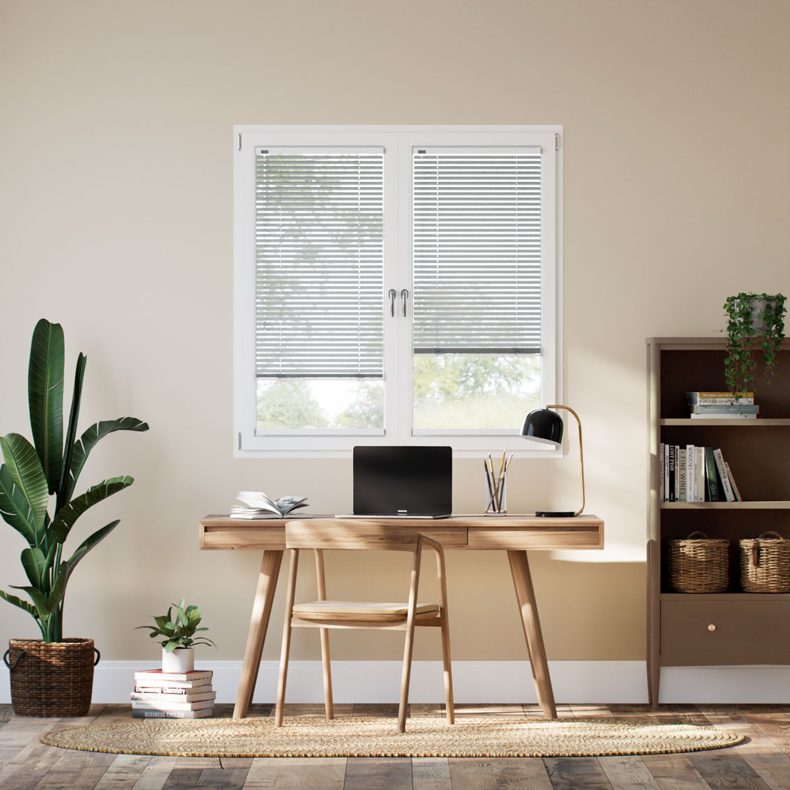 Stick On Studio Pebble Grey Venetian Blind - 25mm Slat