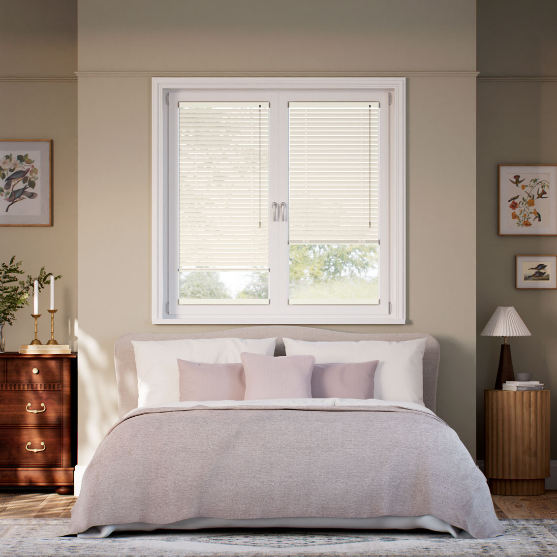 Stick On Atelier Antique White Venetian Blind - 25mm Slat