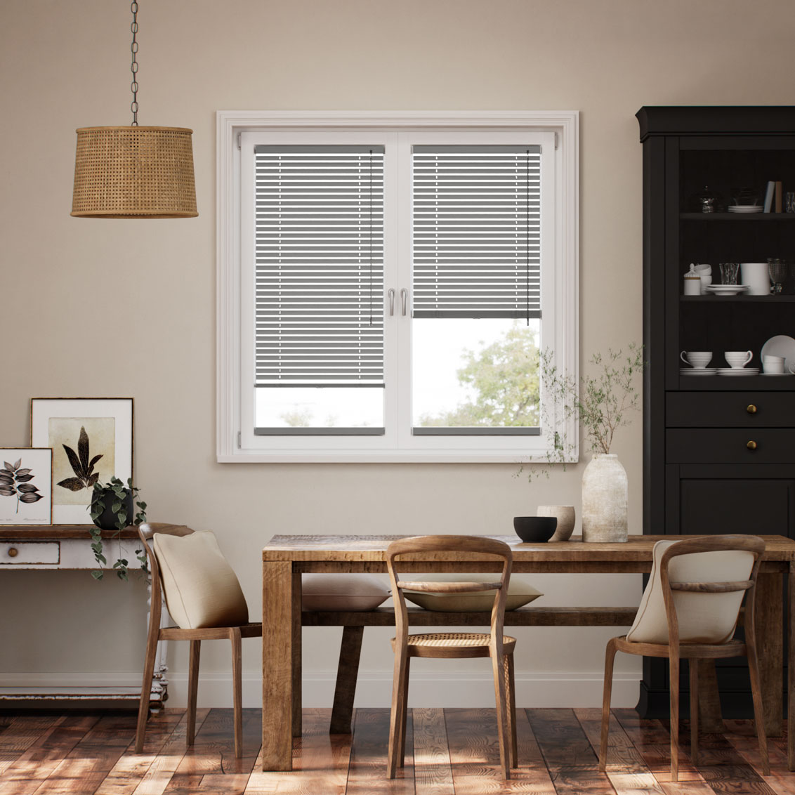 Stick On Atelier Mid Grey Venetian Blind - 25mm Slat
