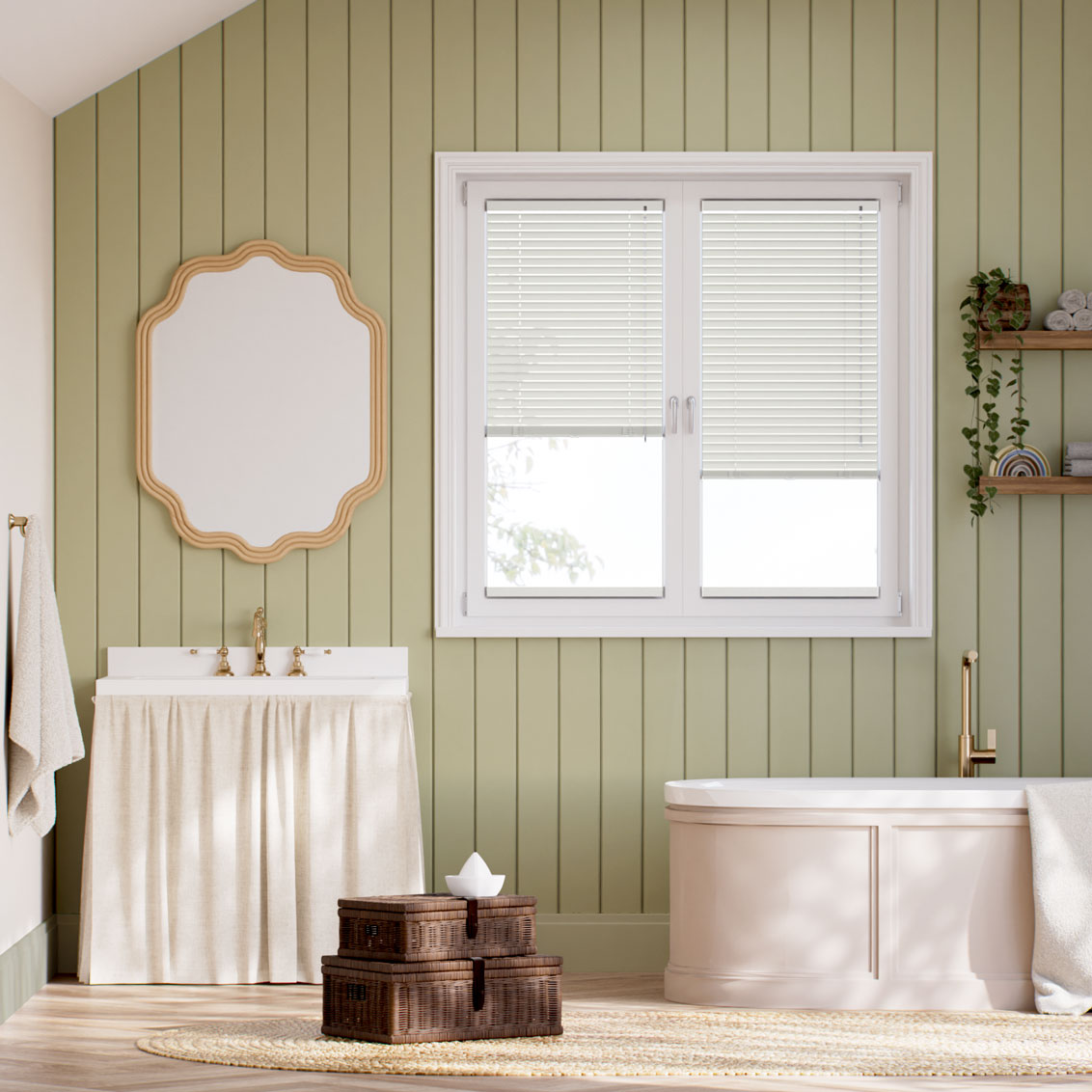 Stick On Atelier Neutral Grey Venetian Blind - 25mm Slat