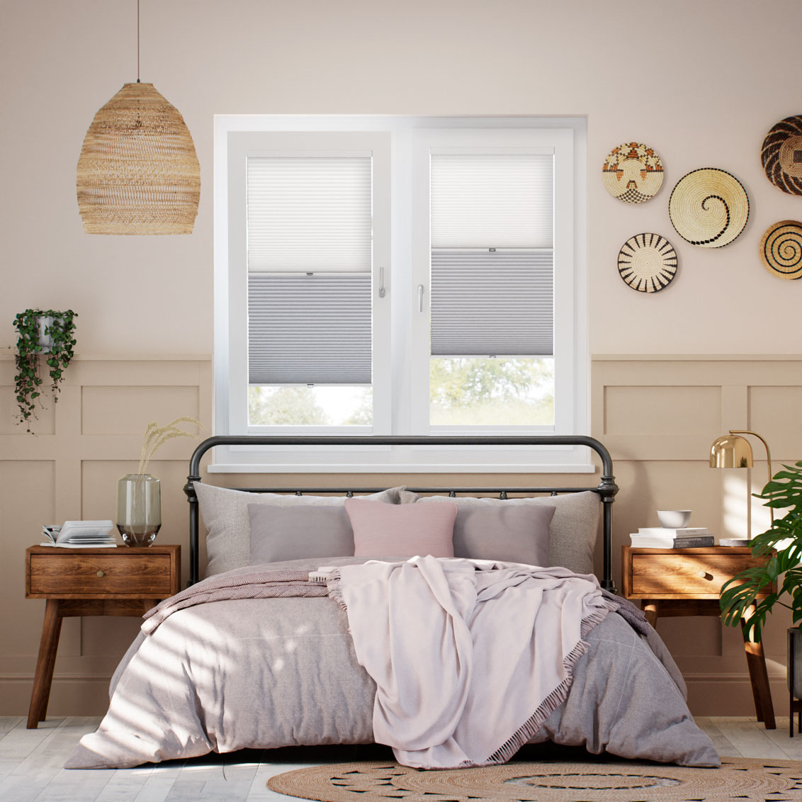 Stick On Night & Day Duo Slate Blue  Thermal Blind