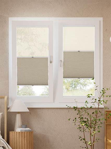Stick On Night & Day Duo Voile Ivory Stick On Day and Night Duo Blind thumbnail image
