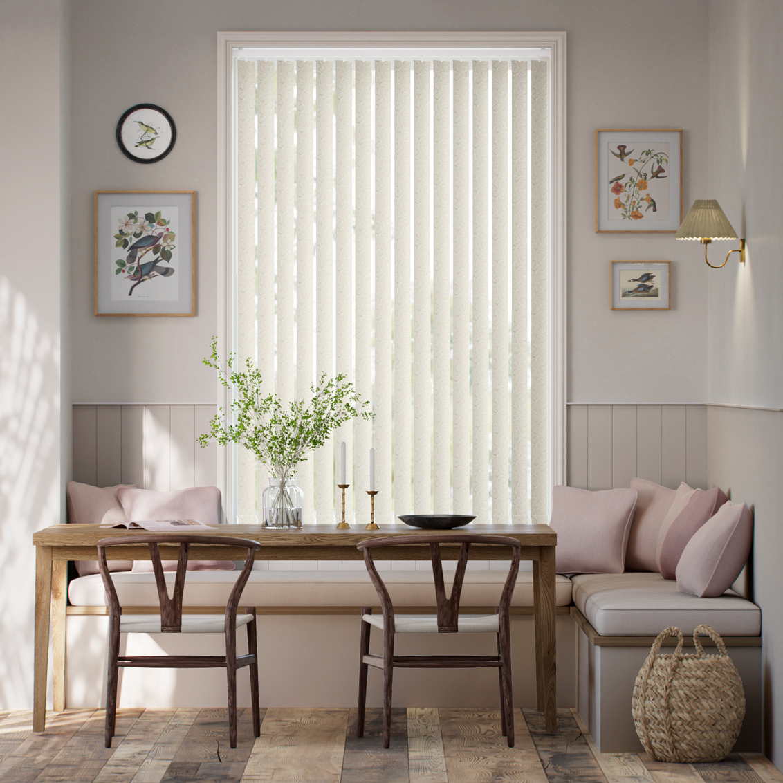 Stick2Go Jubilee Clotted Cream Vertical Blind