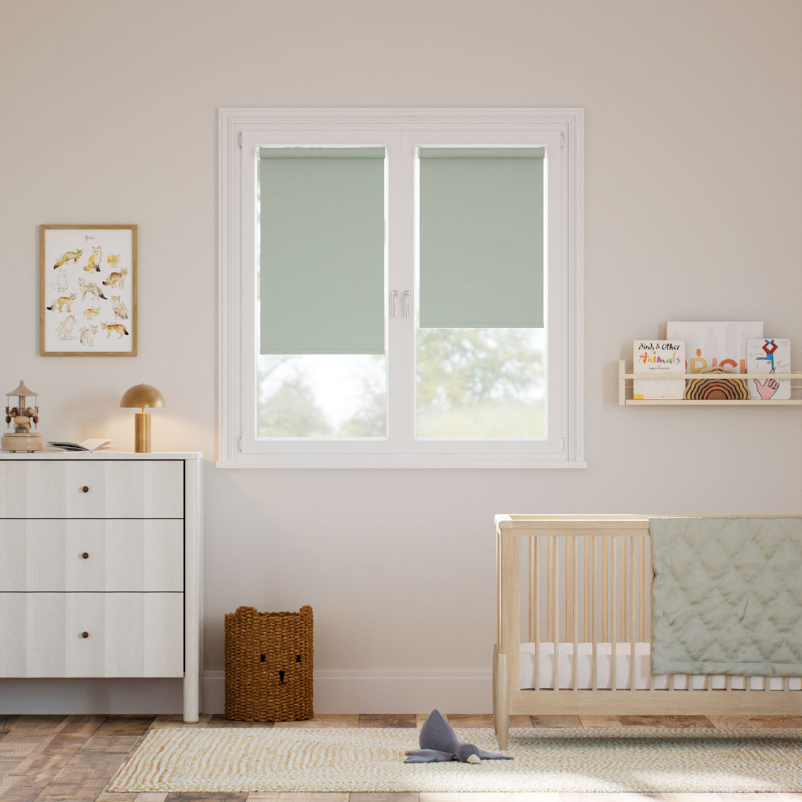 Stick On  Sevilla Blackout Pistachio Roller Blind