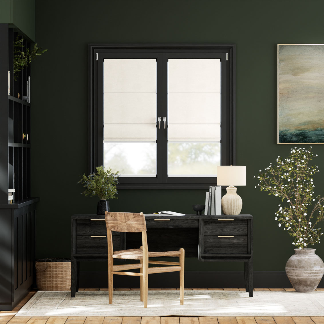 Stick On Cavendish Cream Roman Blind