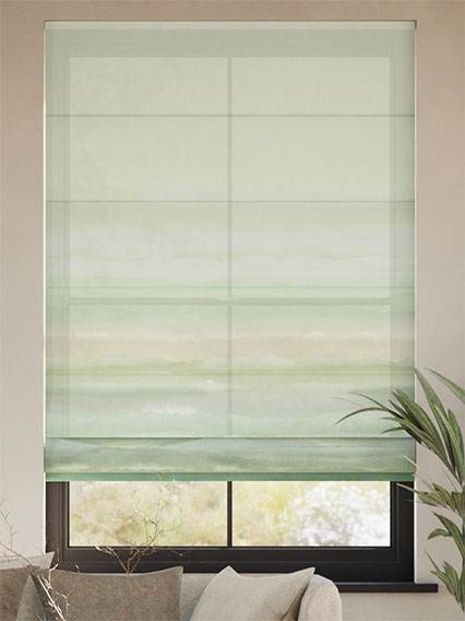 Strata Stripe Voile Sage Roman Blind thumbnail image
