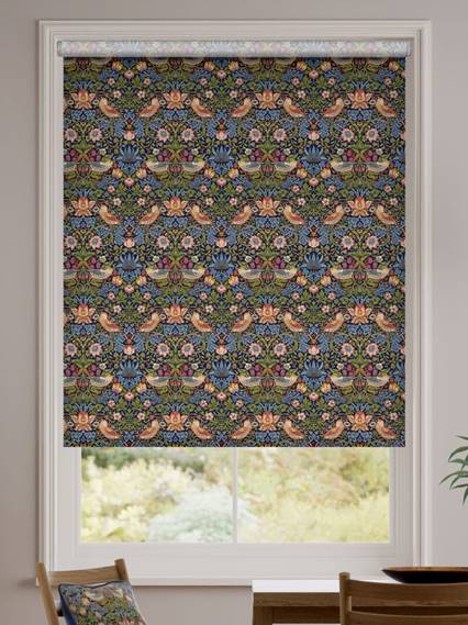 Electric William Morris Strawberry Thief Jewel Roller Blind thumbnail image