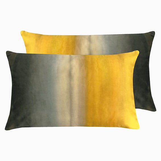 Stripe Mustard & Grey Cushion