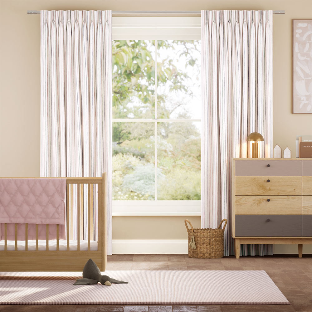 Suki Stripe Blossom Curtains thumbnail image