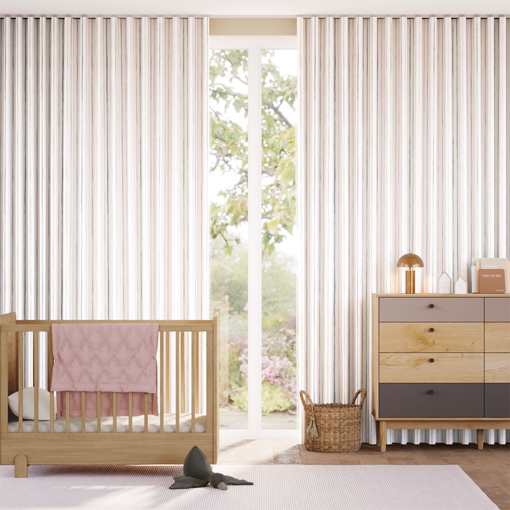 Suki Stripe Blossom Curtains thumbnail image