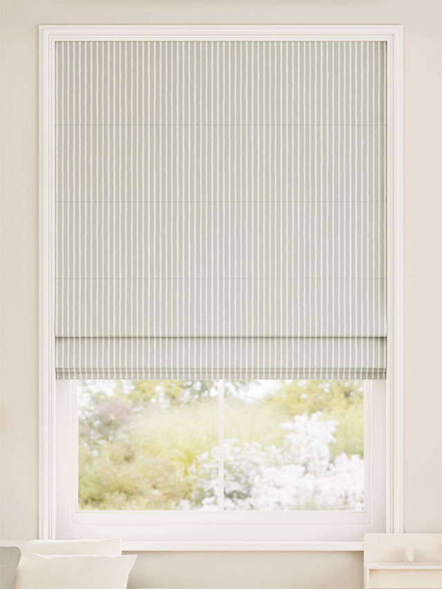 Suki Stripe Dove Roman Blind thumbnail image