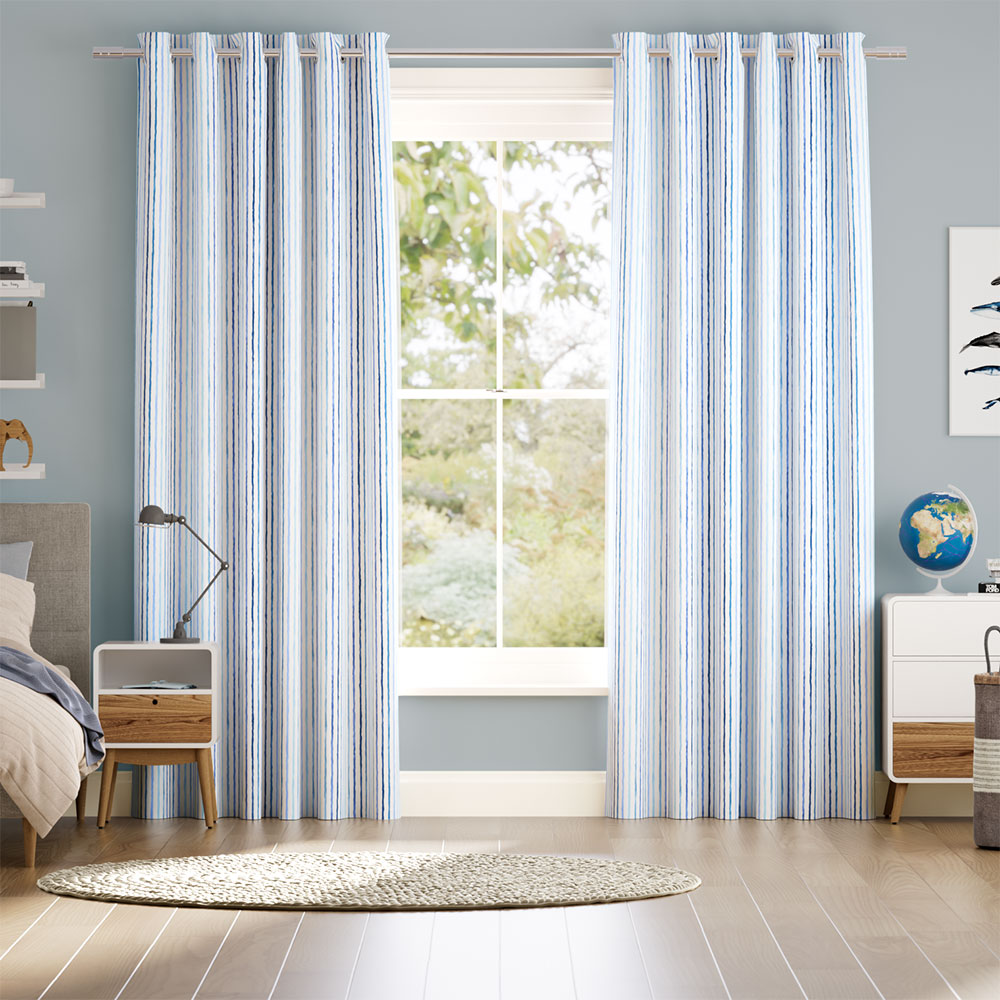 Suki Stripe Frost Curtains thumbnail image