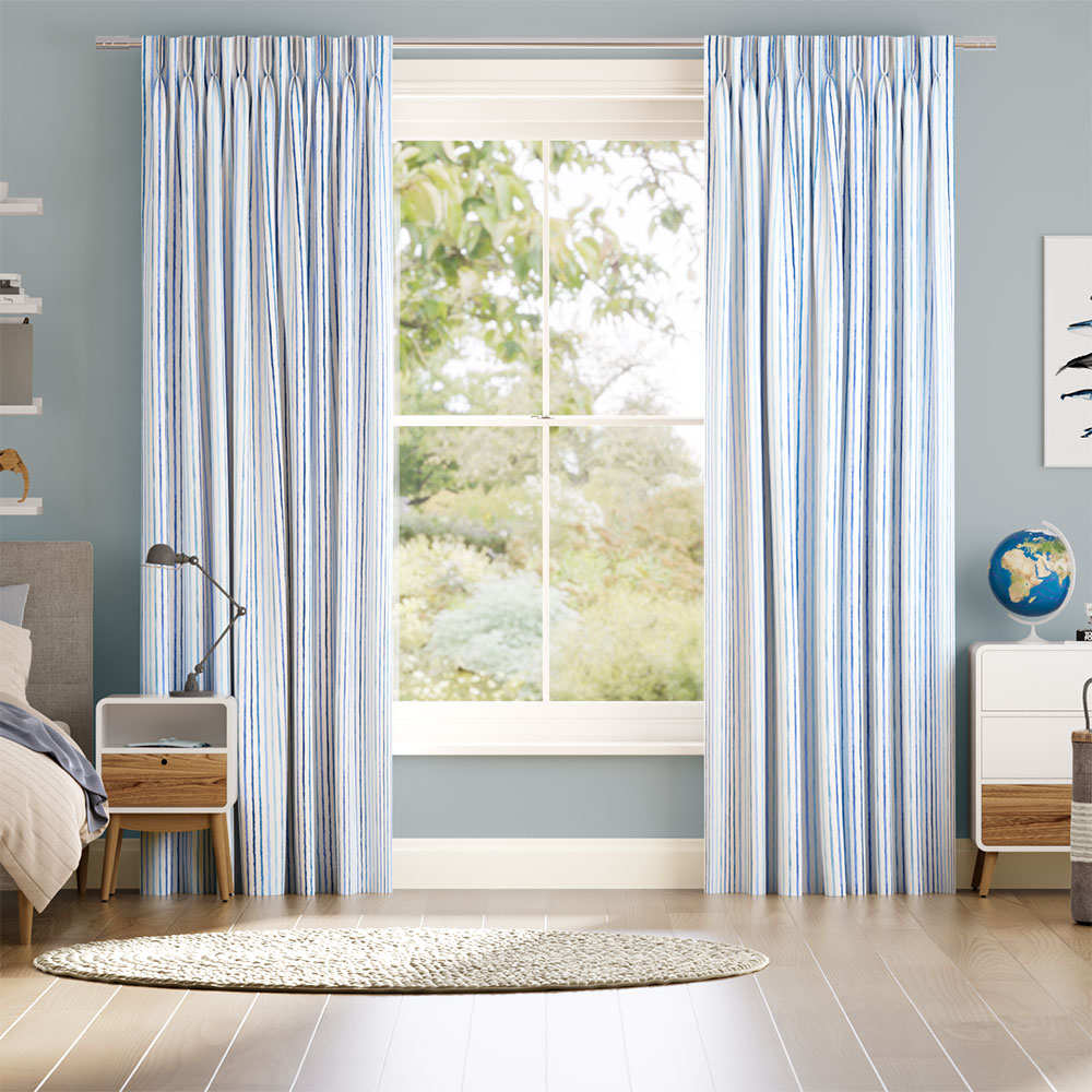 Suki Stripe Frost Curtains thumbnail image