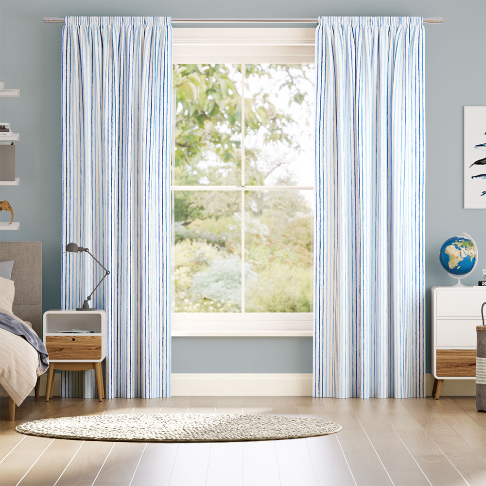 Suki Stripe Frost Curtains thumbnail image