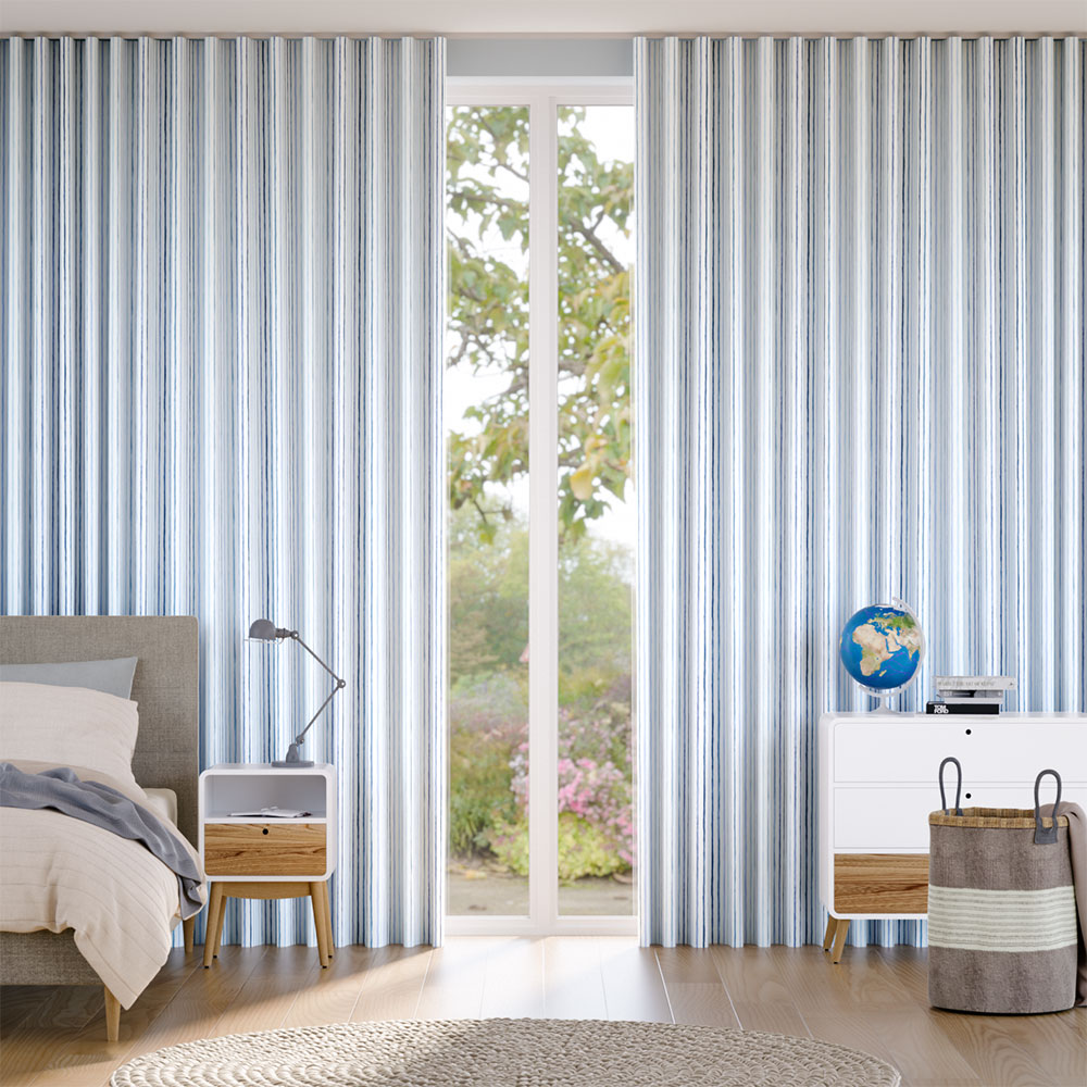 Suki Stripe Frost Curtains thumbnail image