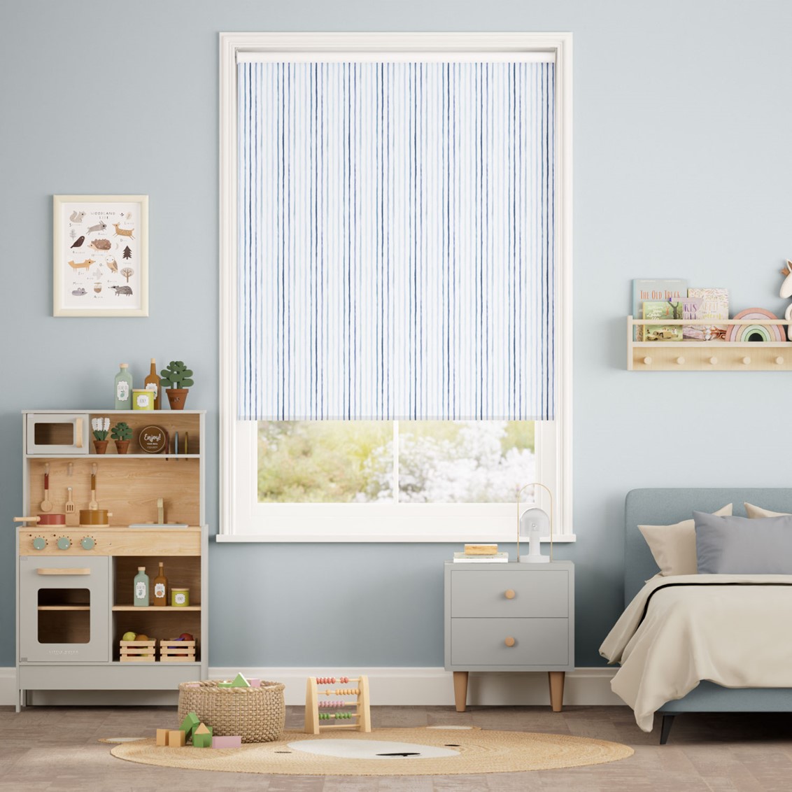 Suki Stripe Frost Roller Blind