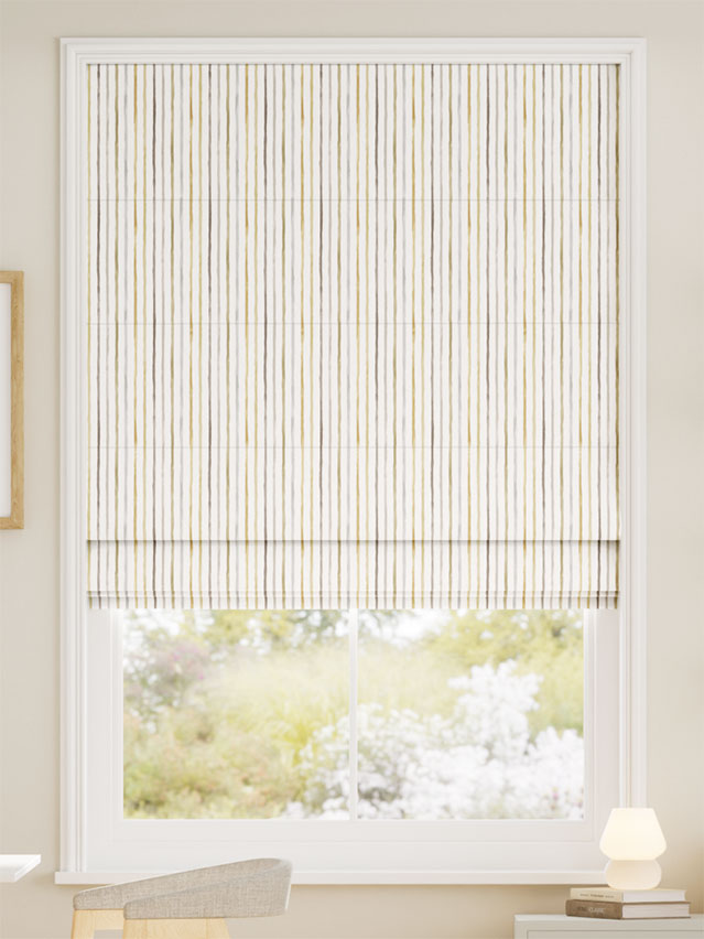 Suki Stripe Gold Roman Blind thumbnail image