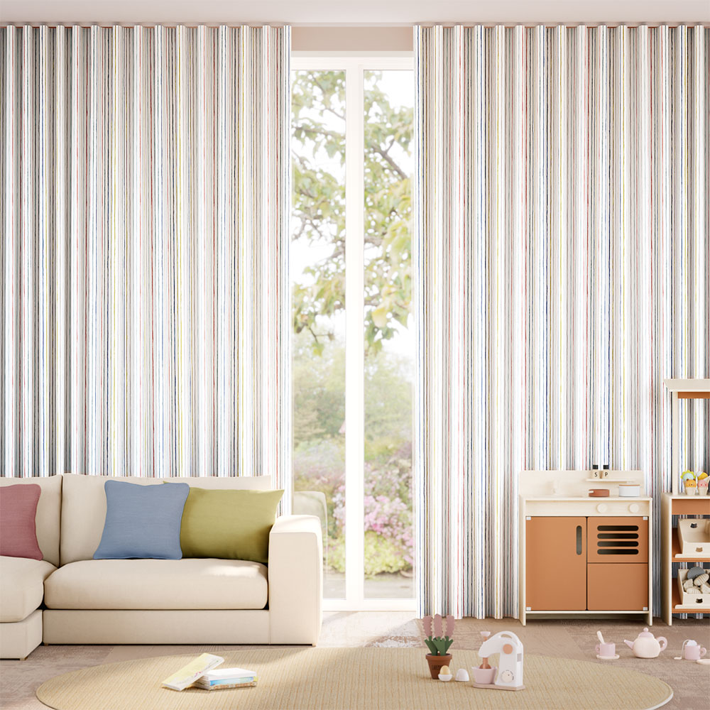 Suki Stripe Mineral Curtains thumbnail image