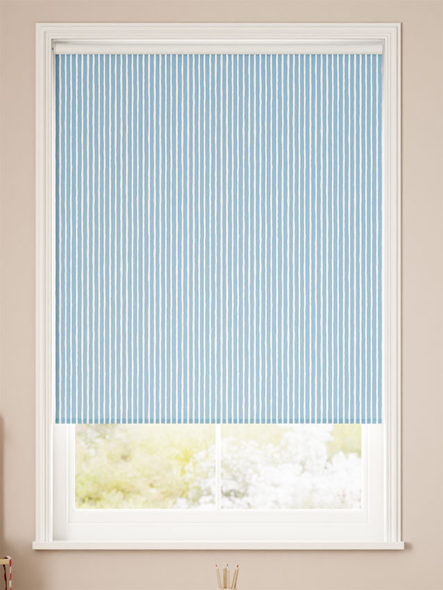 Suki Stripe Sky Blue Roller Blind thumbnail image