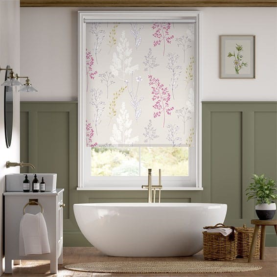 Summer Meadow Magenta Roller Blind