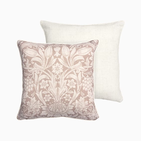 William Morris Sunflower Dusky Rose Cushion