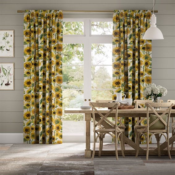 Sunflowers Yellow Curtains