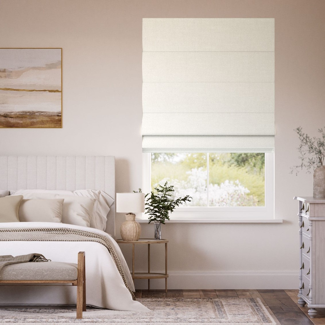 Swanson Oyster  Roman Blind