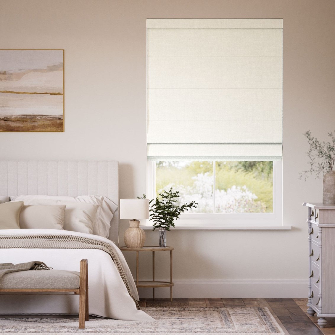 Swanson Oyster  Roman Blind