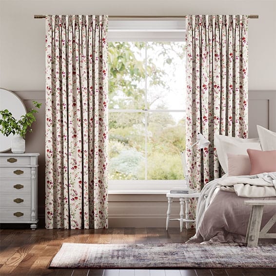 Sweet Pea Pink Curtains