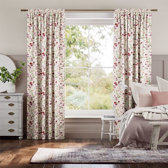 Sweet Pea Pink Curtains