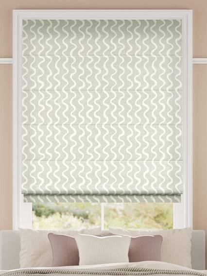 Swirl Stripe Slate Roman Blind thumbnail image