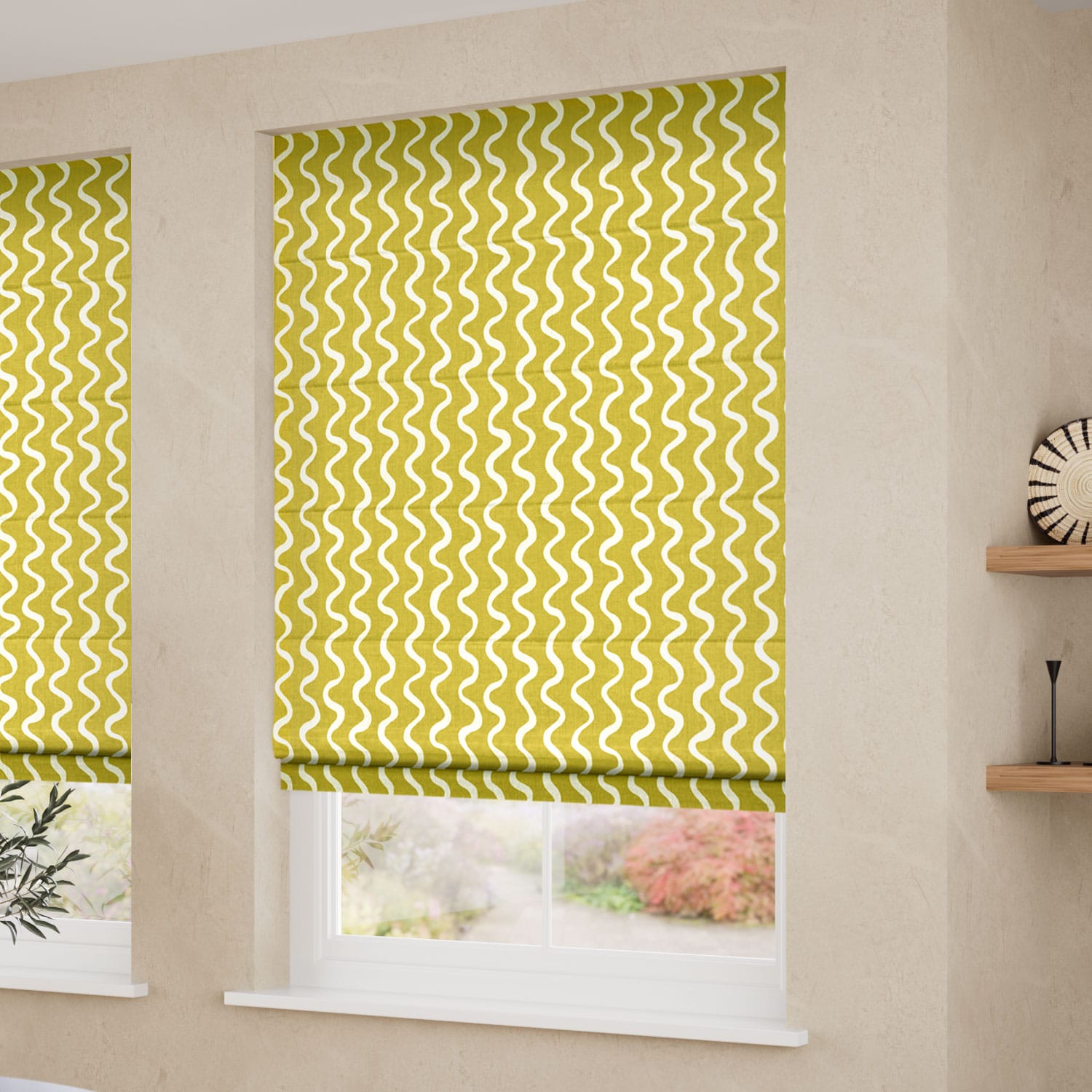 Swirl Stripe Zest Roman Blind