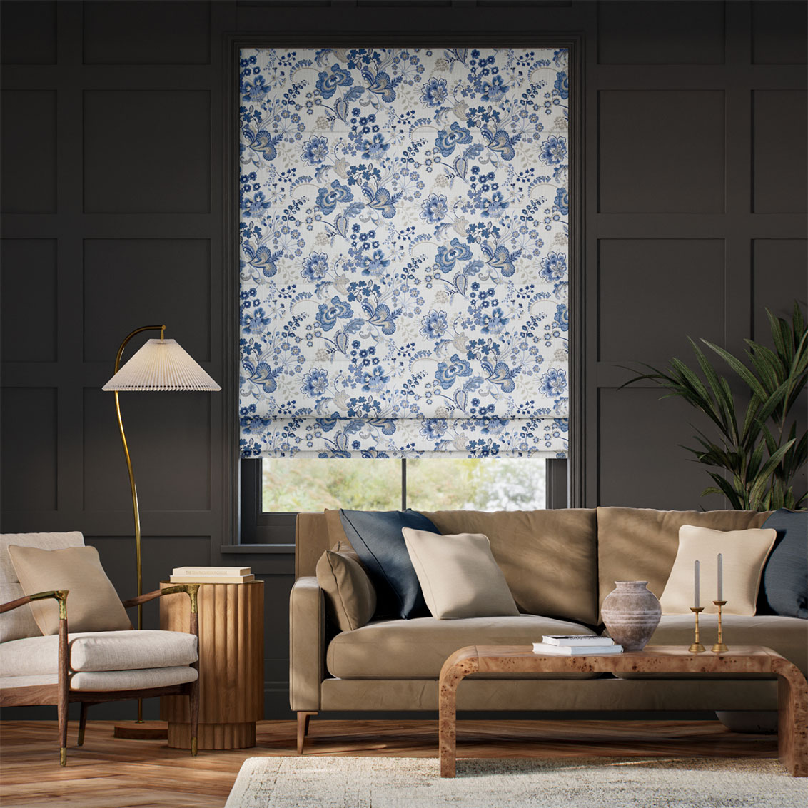 Symphony Blues Roman Blind
