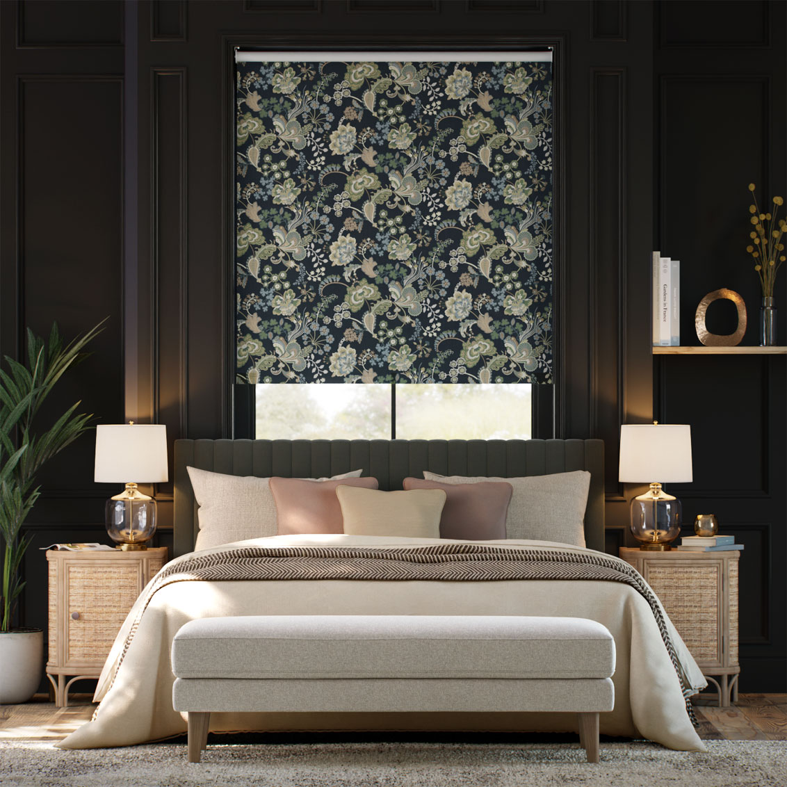 Symphony Ocean Blue Roller Blind